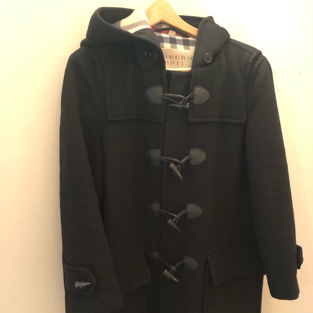 Burberry Peacoat, Black, Womens